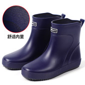 防滑雨鞋 钓鱼鞋 男短筒防水鞋 套鞋 女雨靴中筒水靴厨房工作胶鞋 时尚