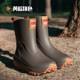 男款 防水保暖骑手钓鱼水鞋 雨靴中筒套脚耐磨韩版 男士 成人胶鞋 雨鞋