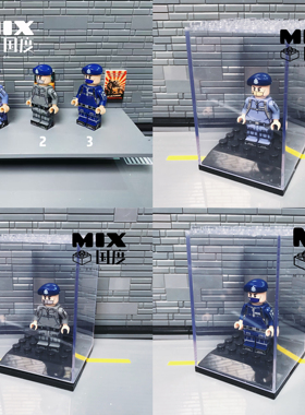 MIX国度港警乐式第三方益智ctru军事rrt拼装asu积木s限定人仔玩具