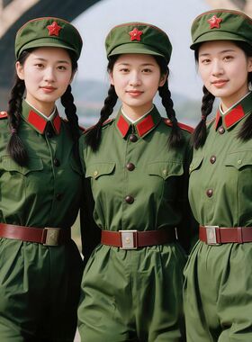 怀旧7080女兵美女贴画墙