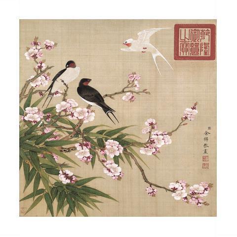 余稚花鸟工笔国风装饰贴