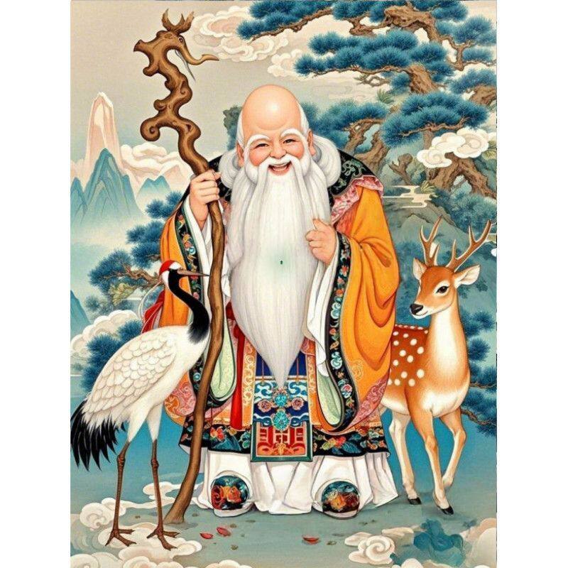 长寿仙翁老寿星仙鹤福禄