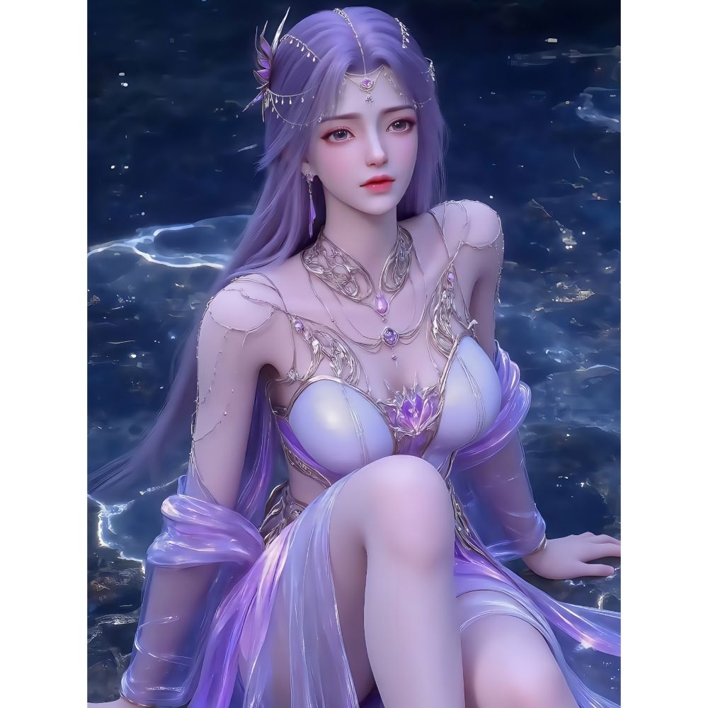 贴画完美世界紫衣云曦国