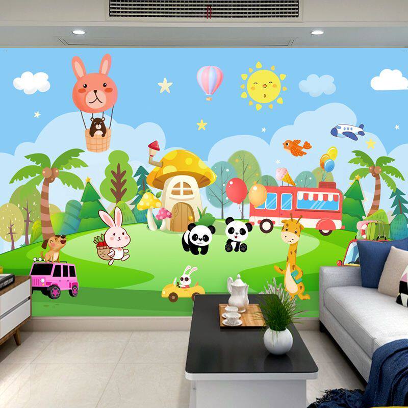 儿童画装饰画墙纸壁画海