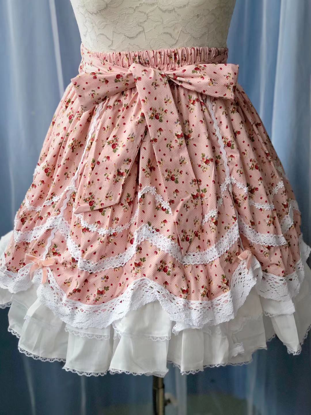 宫廷面料仿中古风sk半身裙洛丽塔