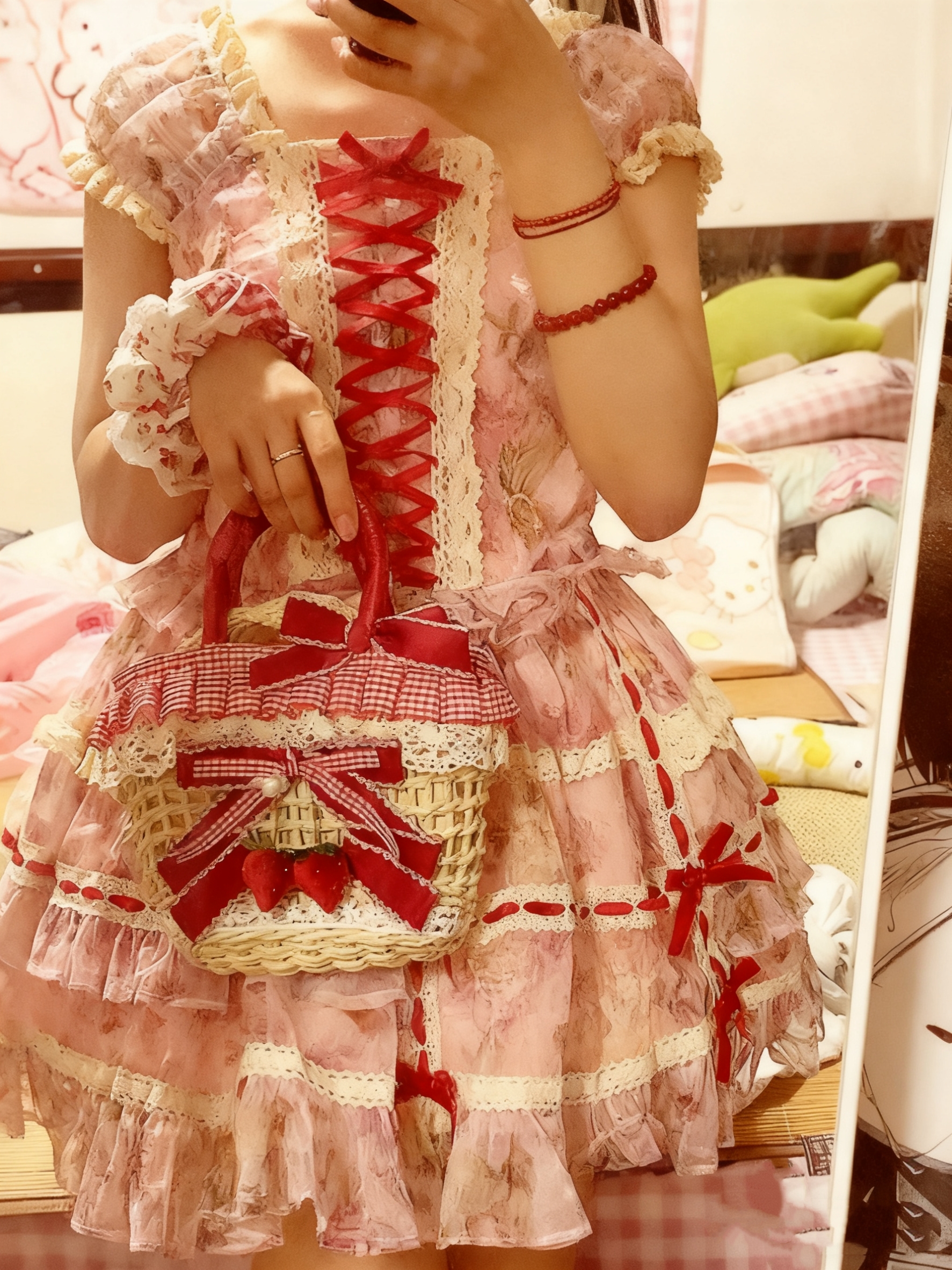 Lolita洛丽塔公主背心紫色纱吊带