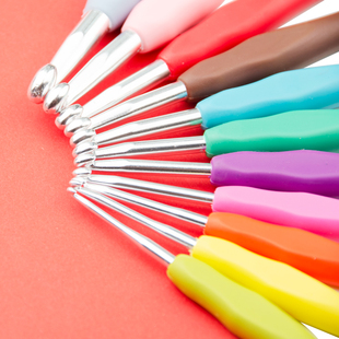 软柄勾针钩针工具套装手工diy编织包包毛衣针毛线防滑钩针材料包