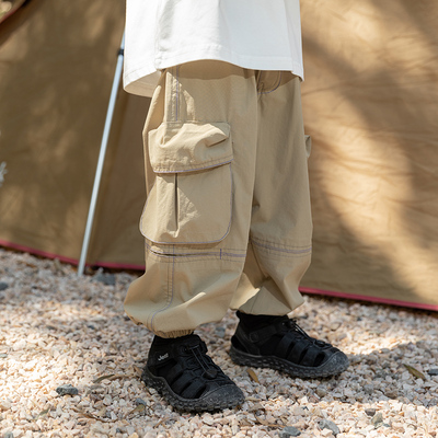 米修叻 男童瞬间凉感工装裤吸湿快干户外运动裤