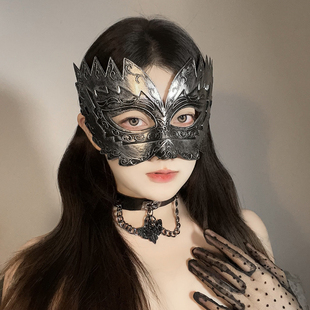 万圣节半脸面具古风假面化妆舞会复古男女成人派对假日表演出道具