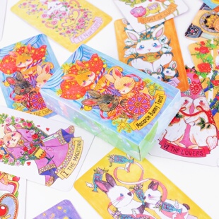 macaron 缤纷马卡龙兔子塔罗牌 原创版 权兔子卡罗牌 tarot bunny