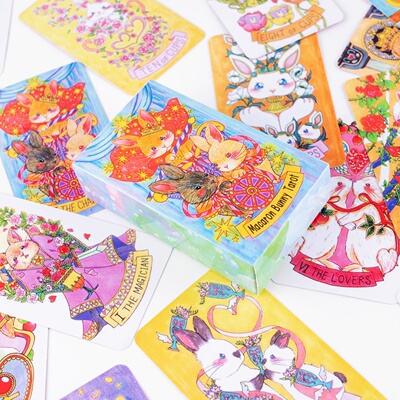 缤纷马卡龙兔子塔罗牌 原创版权兔子卡罗牌 macaron bunny tarot
