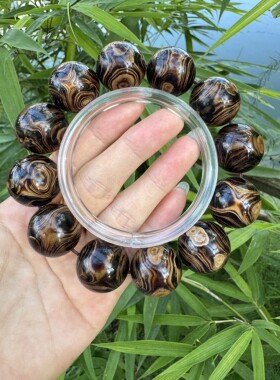 天然海柳血柳保真文玩手串20圆珠收藏级别天花板尾图反面编号201
