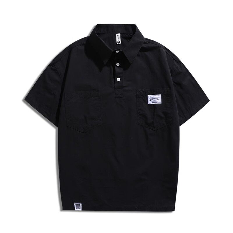 JAPANESE WORKWEAR POLO COLLAR SHIRT MENS SUMMER SUNSCREEN ICE SILK AMERICAN RETRO SHORT SLEEVE T-SHIRT TRENDY BRAND HALF-SLEEVED SHIRT