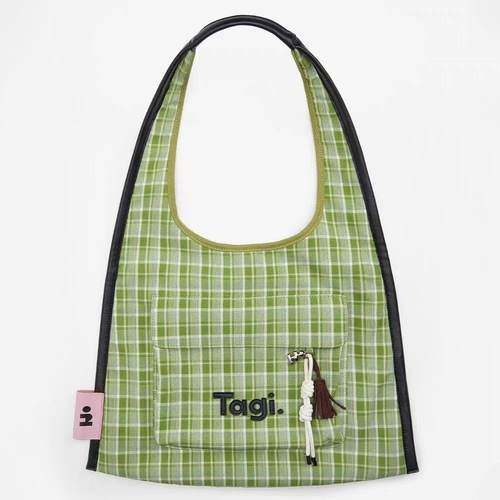 复古Tagi新款豹纹慵懒大容量小众托特双面通勤百搭单肩包