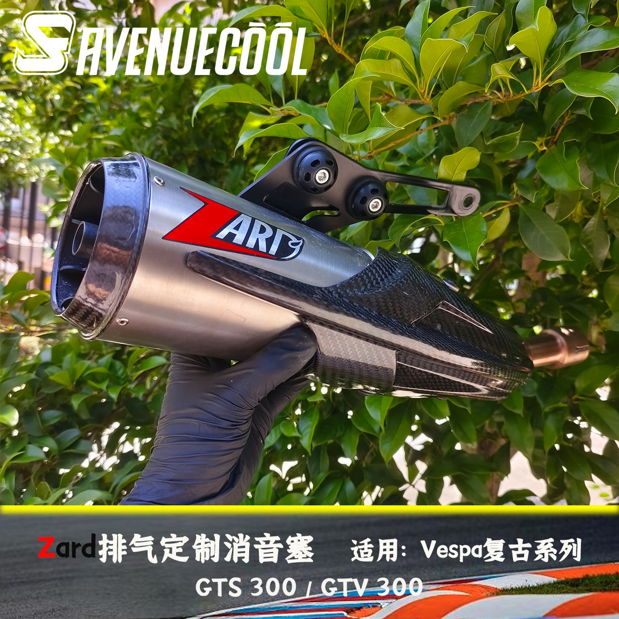 Vespa300Zard排气消音塞定制原装