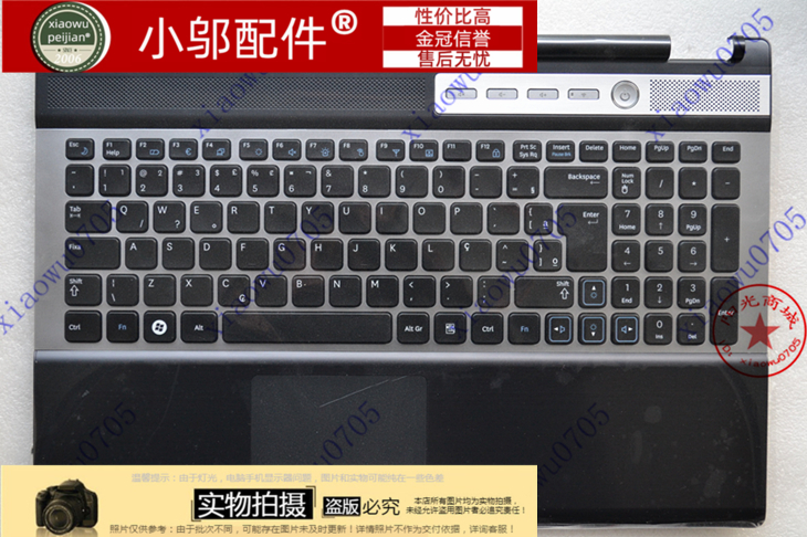 适用 三星 NP RF510 RF511 笔记本键盘 C壳 掌托 喇叭 触摸板一套