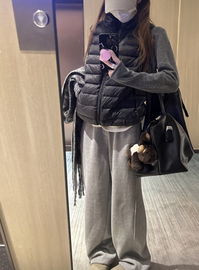 轻便型立领羽绒马甲女款黑色90白鸭绒无袖坎肩保暖背心外穿