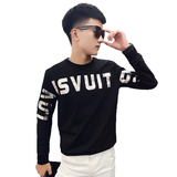 秋季社会小伙ins修身圆领套头卫衣男潮上衣A343-WY39墨绿，男装卫衣，电商A343