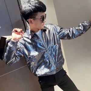 2021秋冬新款社会小伙修身翻领夹克外套 A343-J 灰,男装夹克,电商A343