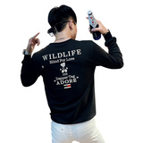 WY74秋装社会精神小伙修身卫衣男套头衫白1，男装卫衣，电商A343
