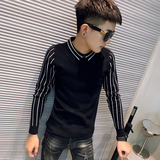 019秋冬新款社会小伙修身针织衫毛衣潮流男502-MY26-P68咖色，男装针织衫/毛衣，电商A343