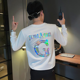 WY85秋装社会精神小伙修身卫衣男套头衫黑，男装卫衣，电商A343