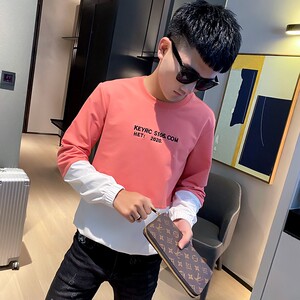 秋季社会精神小伙圆领ins卫衣潮流男 A343-WY48 黑1图片