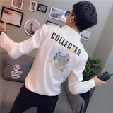 社会小伙修身刺绣印花长袖衬衫男衬衣黑a343-CS100-P65，男装衬衫，电商A343