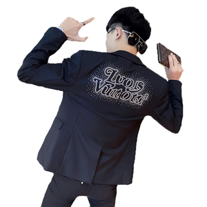秋冬社会小伙修身小西装男西服外套 A343-XZ10 黑2图片