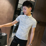 2021新款社会小伙修身潮流短袖polo衫A343-PL57-P45控65黑1，男装Polo衫，电商A343