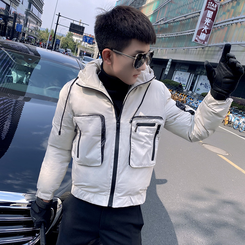 2021冬季大口袋装饰连帽加厚保暖棉服男潮A343-CF05-P140米白,男装棉衣,电商A343