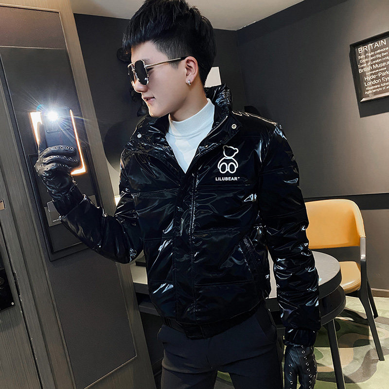 社会小伙羽绒服保暖外套修身羽绒衣A343-CF45-P155控185黑2,男装棉衣,电商A343