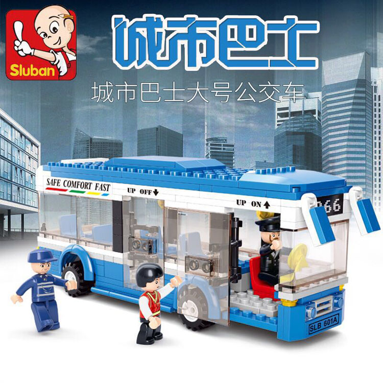 拼装拼插积木玩具6-14城市车辆车