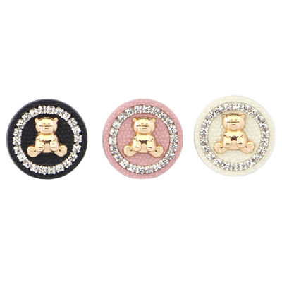 金属材质结实耐用全身小熊扣