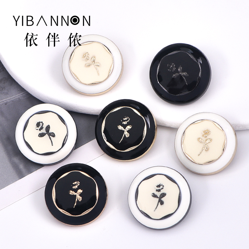 毛衣纽扣小香大衣扣子玫瑰花形