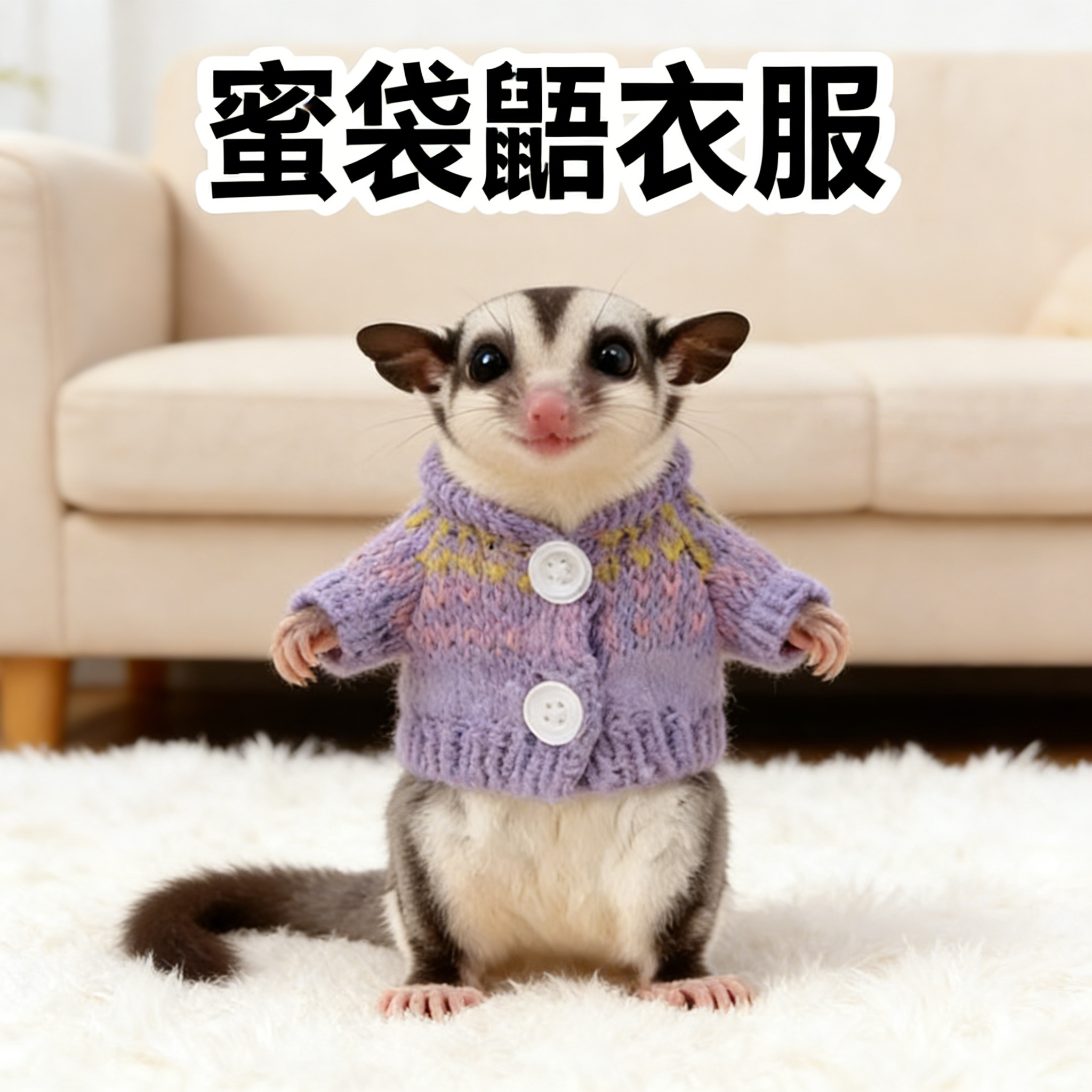 蜜袋鼯衣服加厚秋冬保温暖服装专用小号马甲毛衣宠物装扮服饰用品