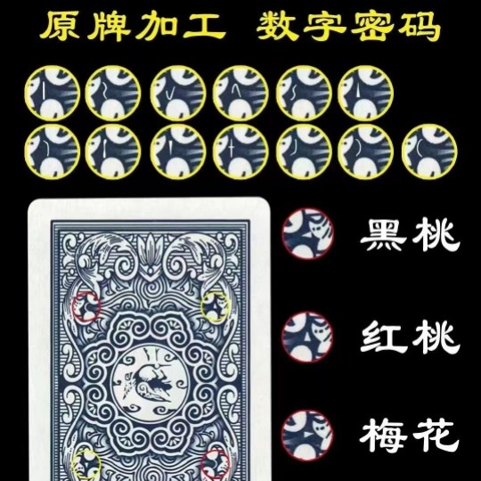 正点58魔术扑克背面认识别牌象形版魔术表演纸牌送图解教学