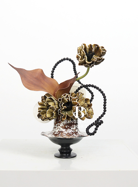 中古轻法式床头花器花艺摆件