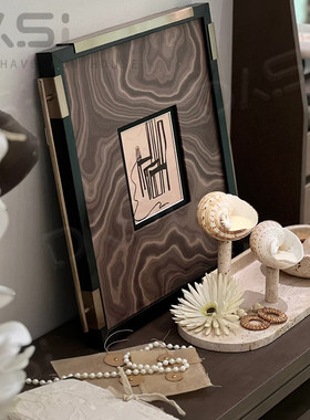 侘寂复古香薰洞石首饰托盘摆件