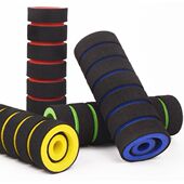 加厚型海绵摩托车把套电动车手套防滑吸汗牛角手柄踏板车小手套