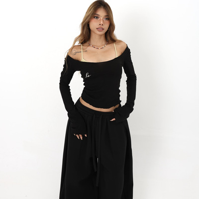 BLINGGIRLS纯欲风辣妹长袖T恤