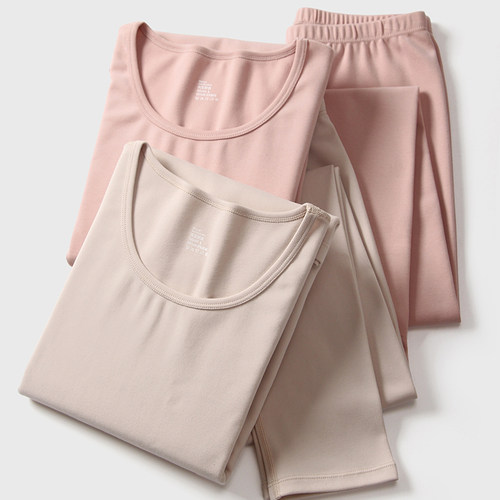 290g磨毛厚棉保暖套装薄绒内衣女