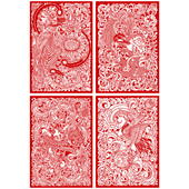 凤凰剪纸图案底稿手工刻纸图样模板中国风剪纸diy半成品打印底稿