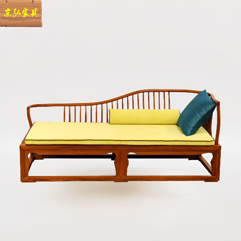 刺猬紫檀榻新中式家具