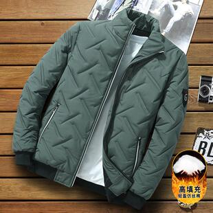 秋冬外套爸爸装 棉衣男装 保防寒暖轻薄潮流休闲男士 加厚短款 潮 冬季