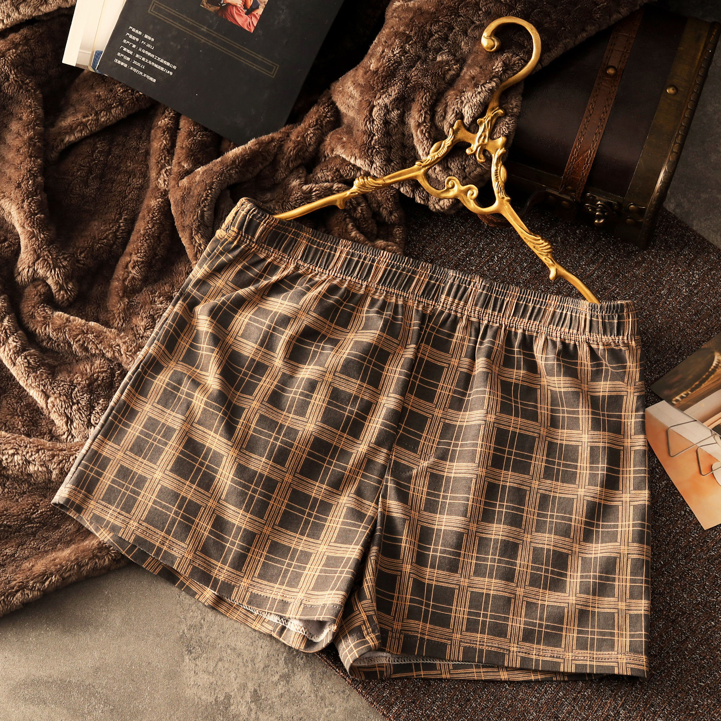 男士内裤男款纯棉阿罗裤宽松舒适短裤男生大码运动四角裤睡裤裤头,女士内衣/男士内衣/家居服,男平角内裤,淘宝优惠券,粉丝福利购,淘宝优惠卷