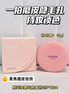 雅邦柔雾定焦蜜粉饼10g细腻柔滑