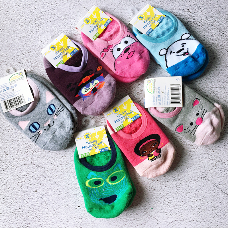 秋冬男女儿童袜子宝宝小孩婴儿船袜卡通家居家袜加厚地板袜保暖袜