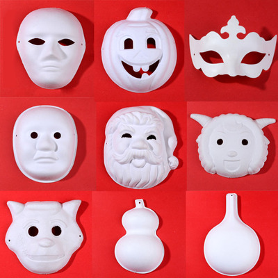 手绘diy面具涂鸦绘画儿童手工