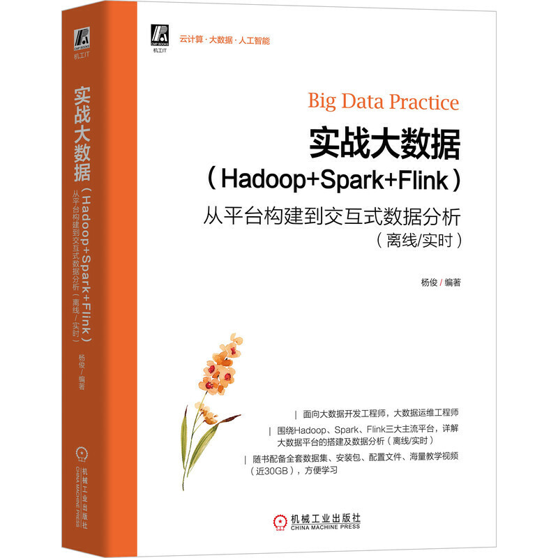 实战大数据 Hadoop+Spark+Flink 从平台构建到交互式数据分析 离线 实时 什么是大数据 大数据平台架构 数据获取 数据存储数据处理